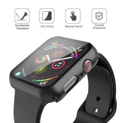 Hard PC Case with Tempered Glass Screen Protector for Apple Watch 4 / 5/ 6/ SE 40mm Hard PC Case with Tempered Glass Screen Protector for Apple Watch 4 / 5/ 6/ SE 40mm
